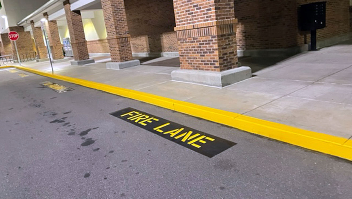 new fire lane markings