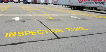 Image of Target Distribution Center Line Striping