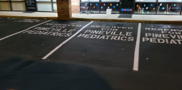 Image of Parking Lot Striping for a Local Pediatric Office