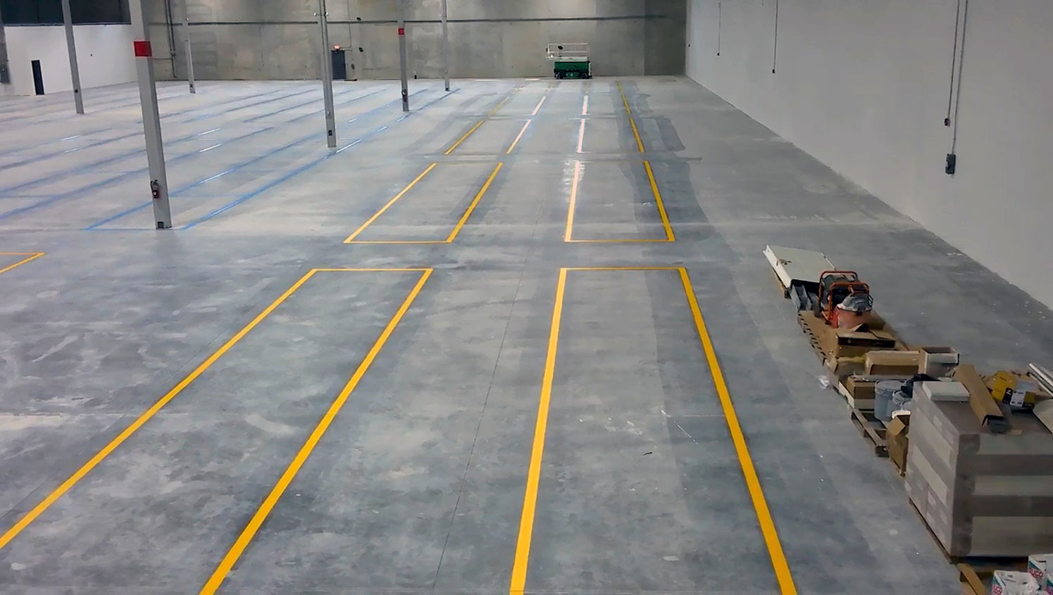 new warehouse markings for lowes distribution center