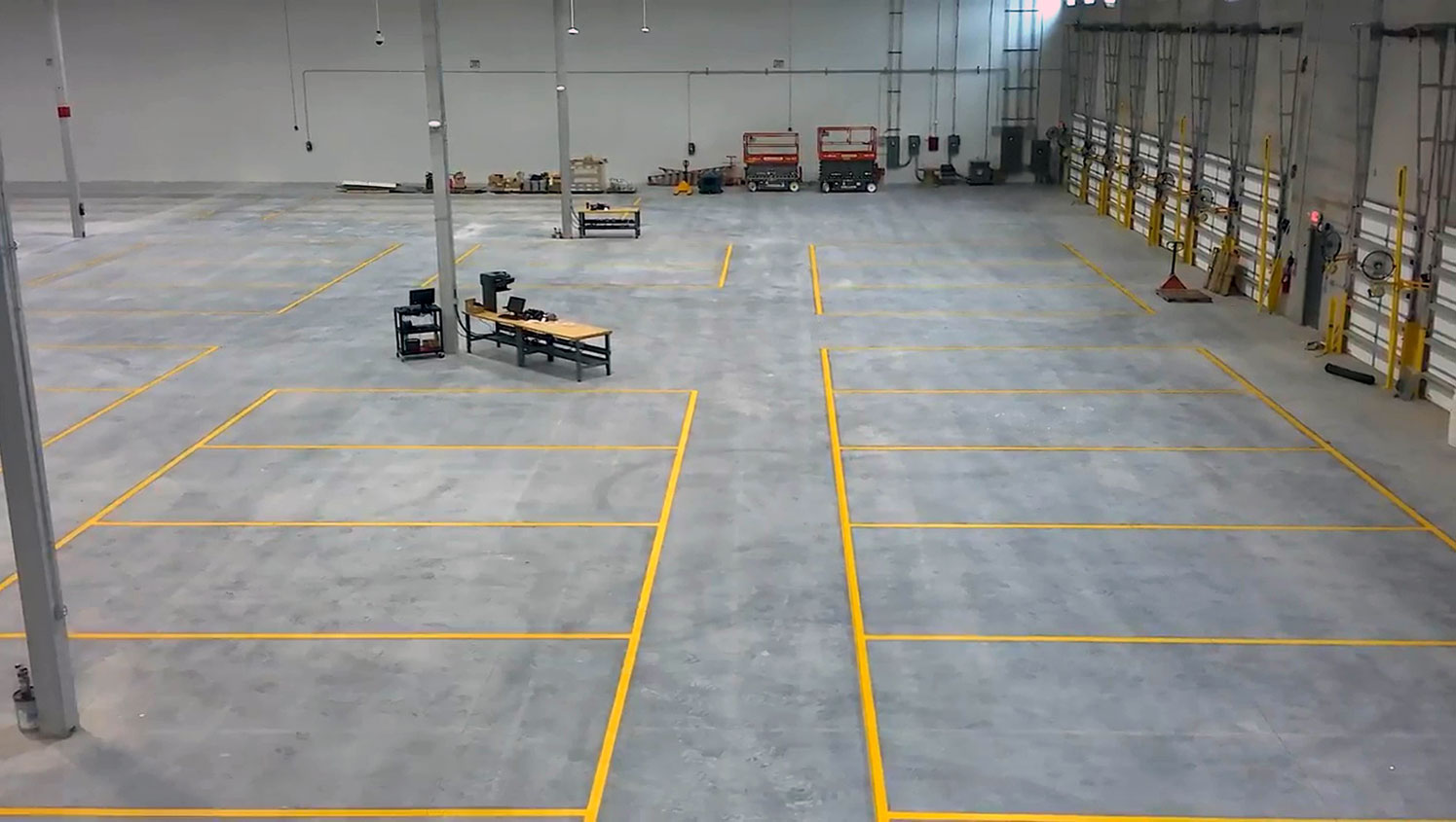 warehouse markings for distribution center