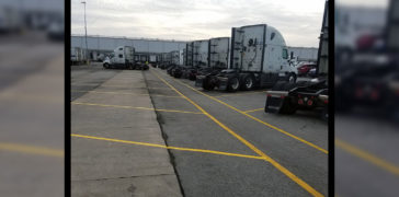 Image of Parking Lot Striping for Walmart Pageland Store