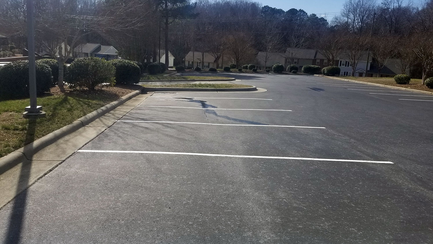 re-striped church parking spaces