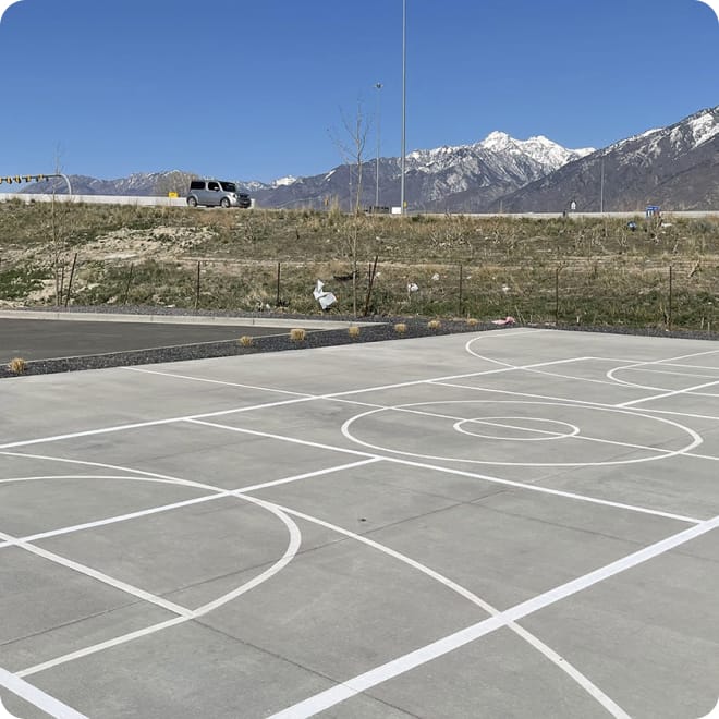 basketball court markings