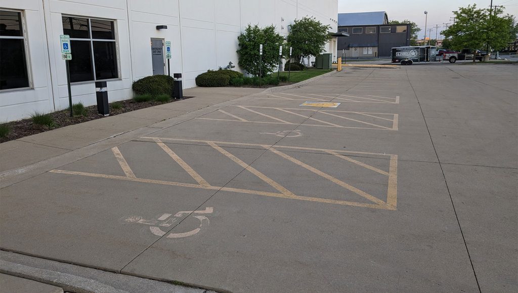 ada stalls needing re-striped