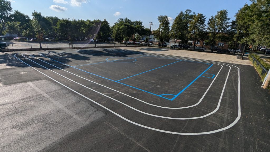 athletic field markings for William P Nixon Elementary School