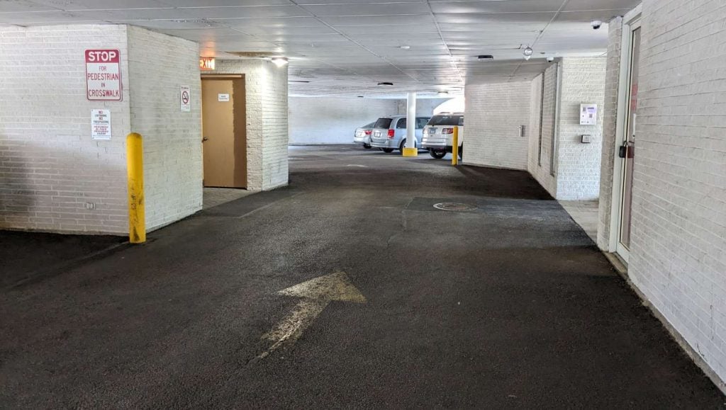 before view of line marking project