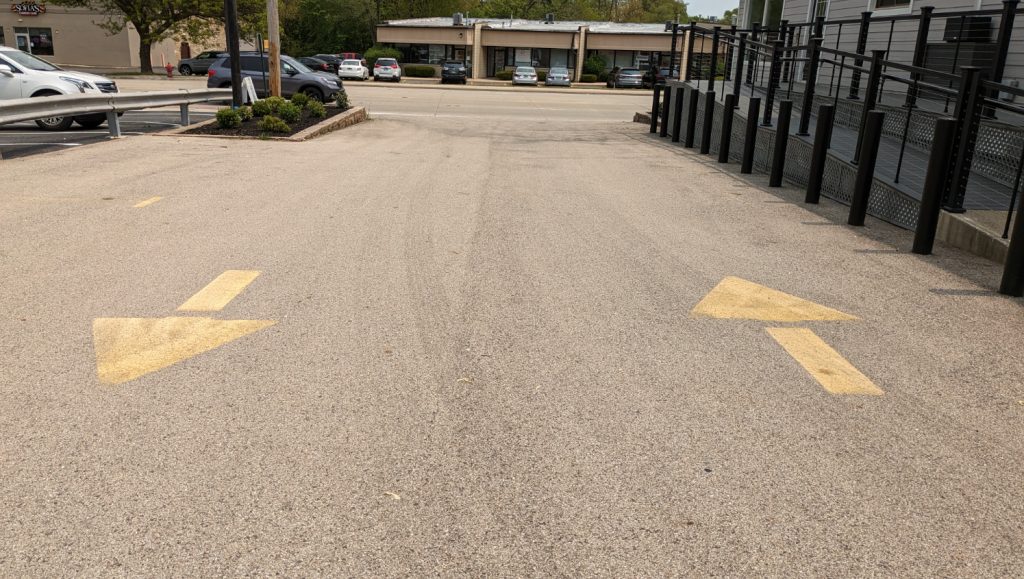 directional needing re-striped