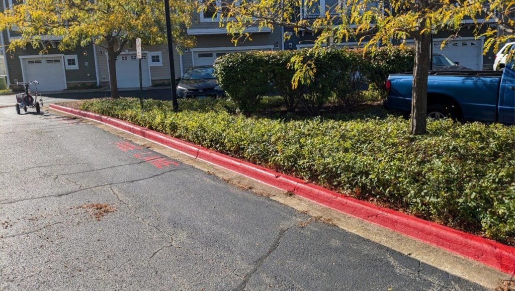 line markings freshly painted for DMG Management Matters - Residential