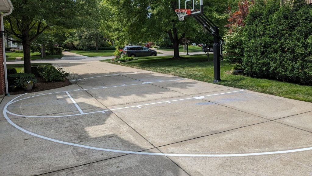 Before Line Striping Job in Elmhurst, IL