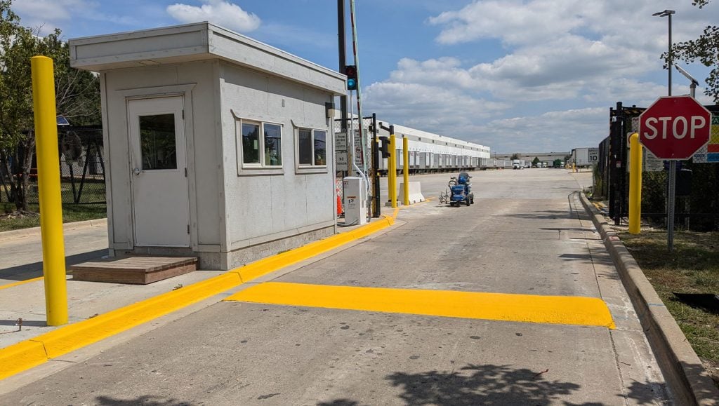 front entrance of FedEx Ground freshly painted