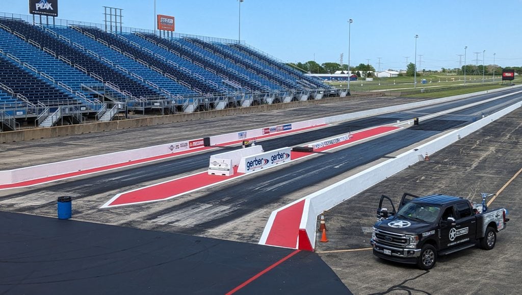 National Hot Rod Association with new line markings for strip