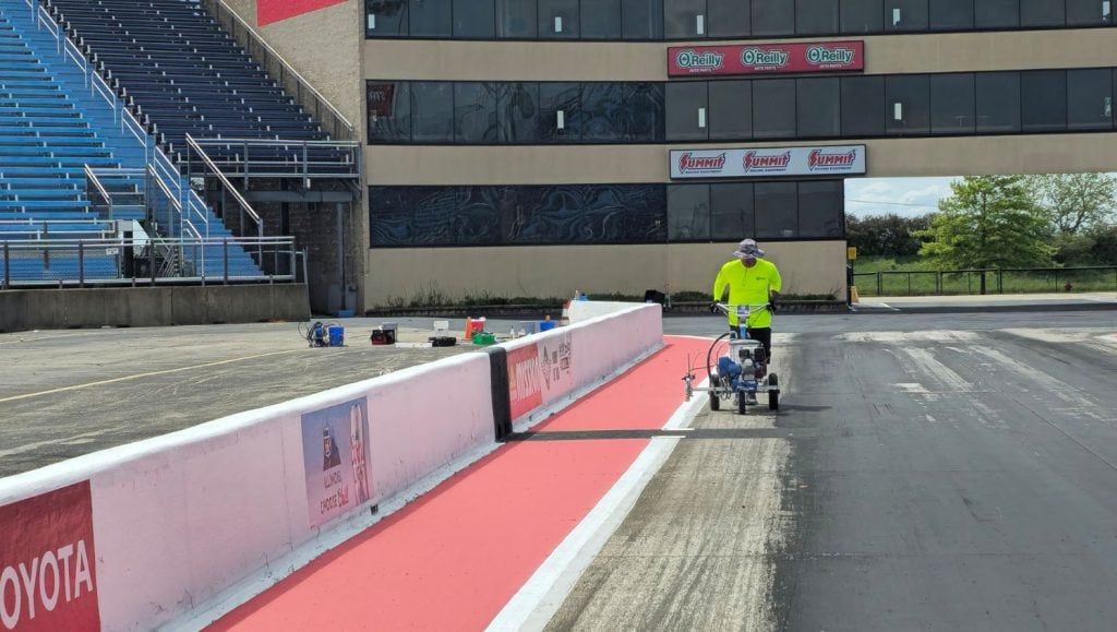 G-FORCE® line striping National Hot Rod Association with new line markings