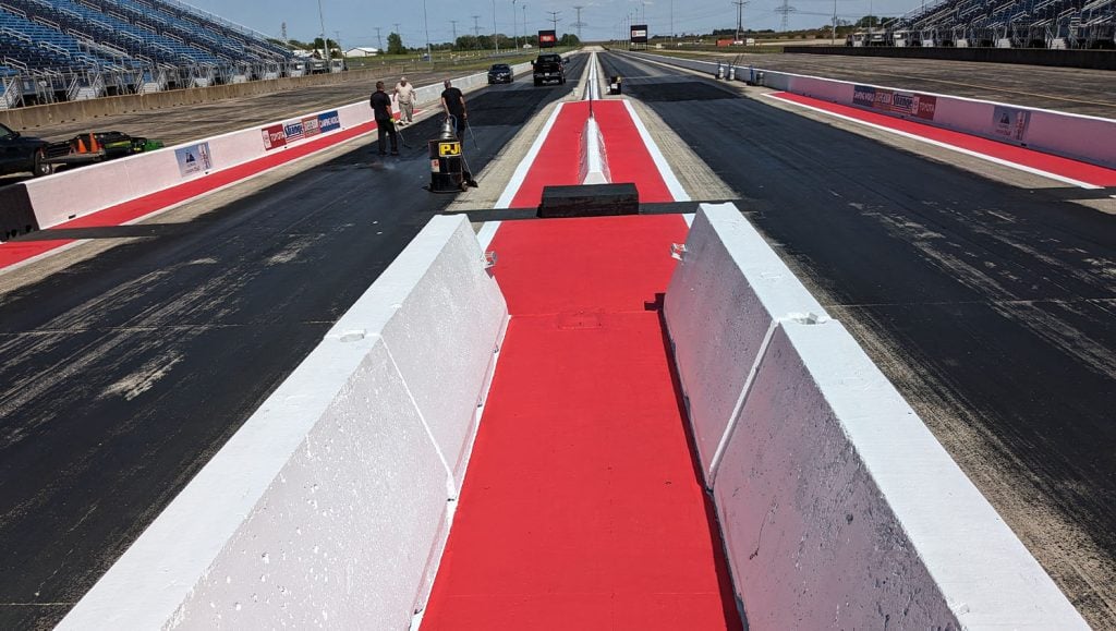 line striping for National Hot Rod Association