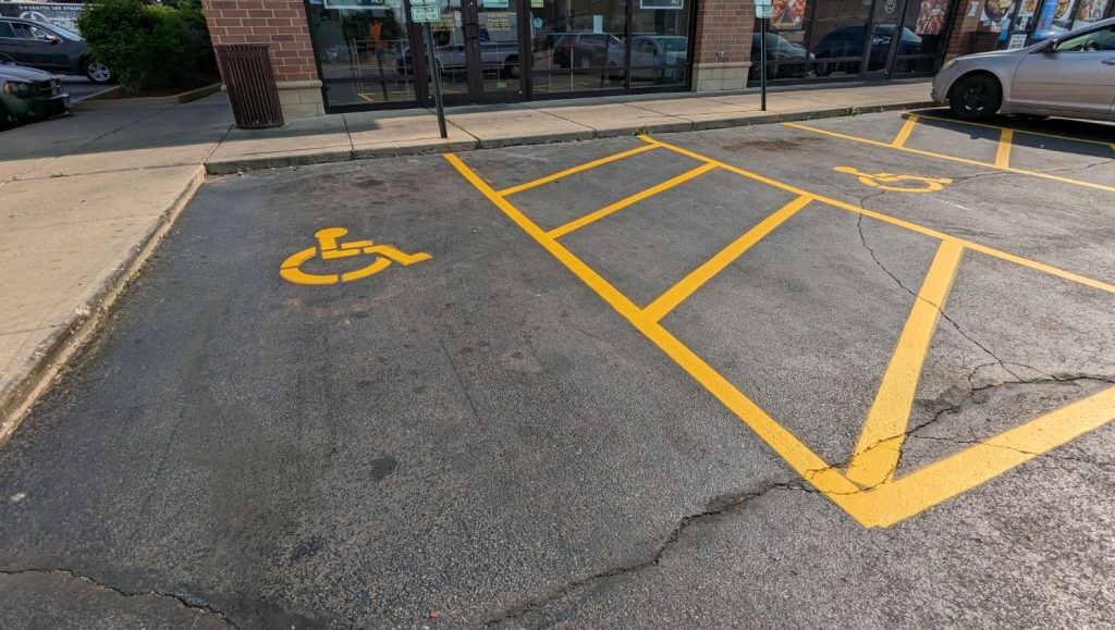 new ada striping for evergreen park, il check cashing business