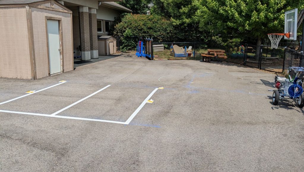 pre-school playground painting in naperville, il