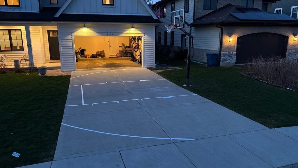 athletic line markings for homeowner