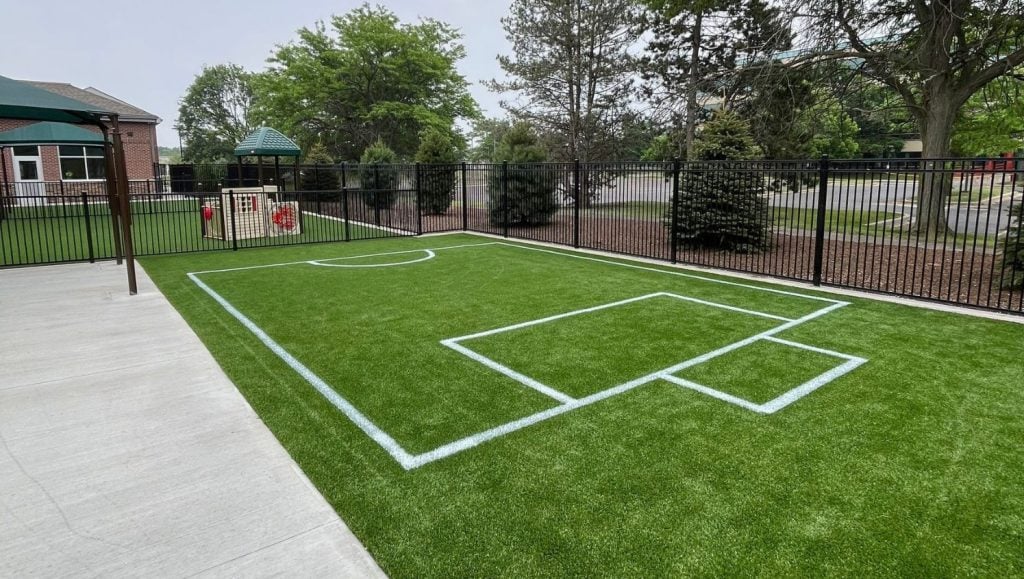 lincolnshire kindercare athletic field freshly painted