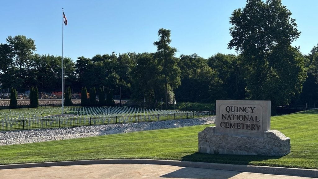 Quincy National Cemetery signage front view