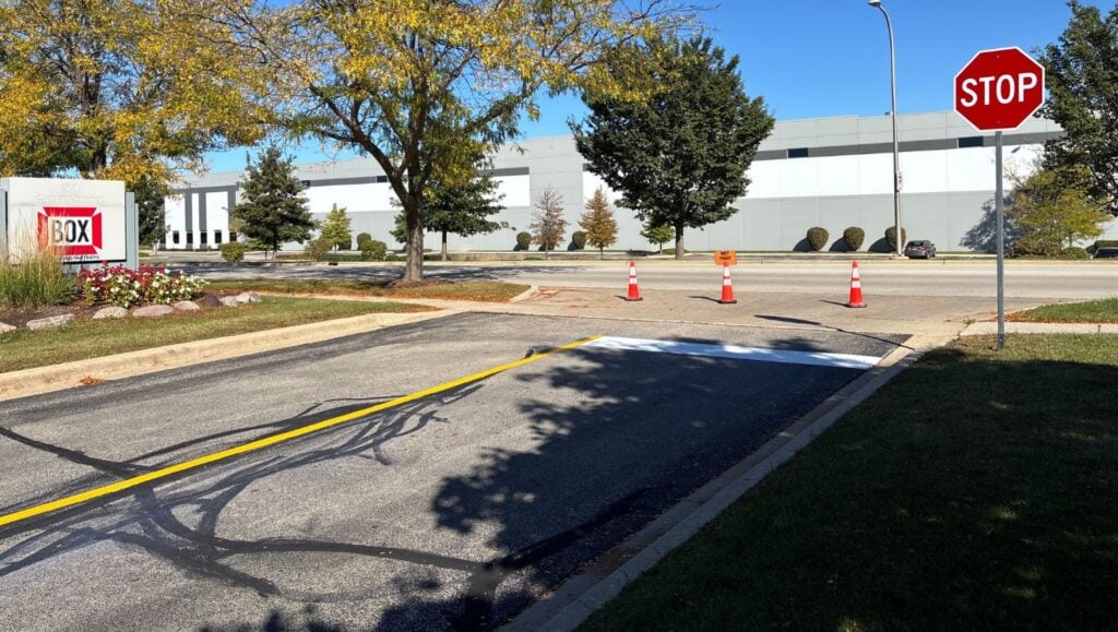 line striping painted for Box Partners parking lot