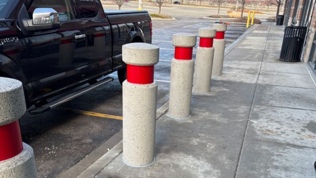 Bollard Installation Work for Game Stop in Hillside, IL