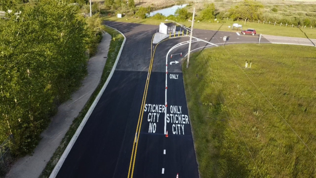Line Striping Lanes for Rabine Group in Waukegan, IL