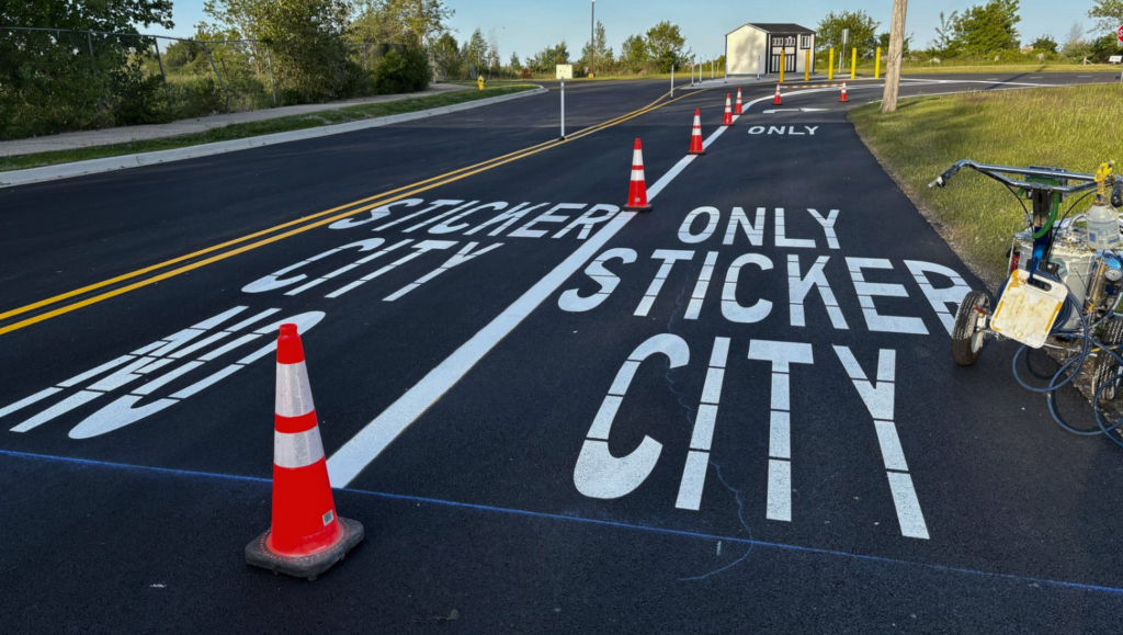 Line Striping Parking for Rabine Group in Waukegan, IL
