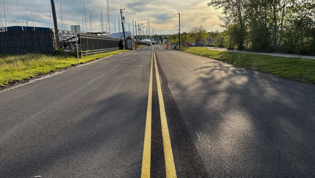 Line Striping Project for Rabine Group in Waukegan, IL