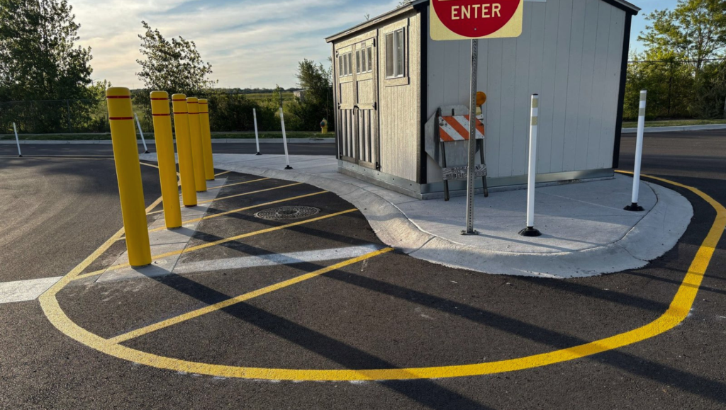 Line Striping Service for Rabine Group in Waukegan, IL