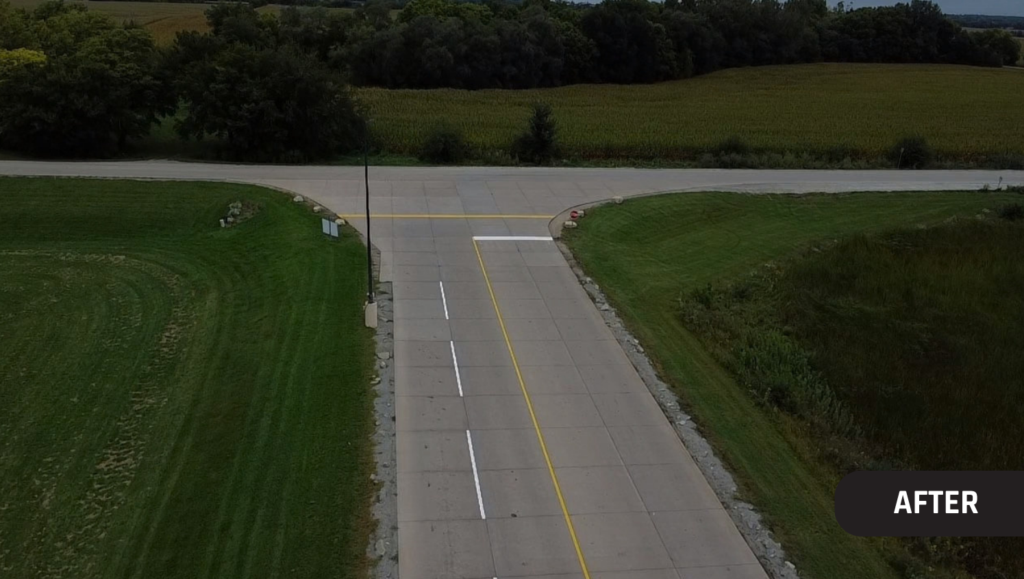 Line Striping Field for Superior Resources LLC in Sterling, IL