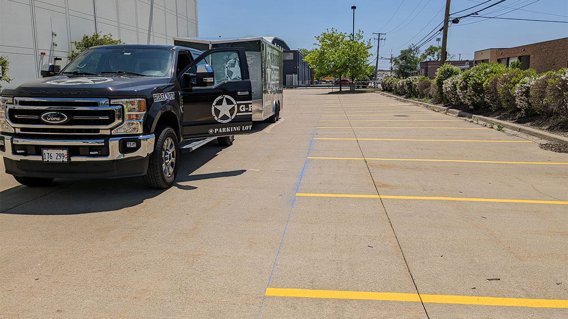Chicago Records Management, Inc. Line Striping Project image