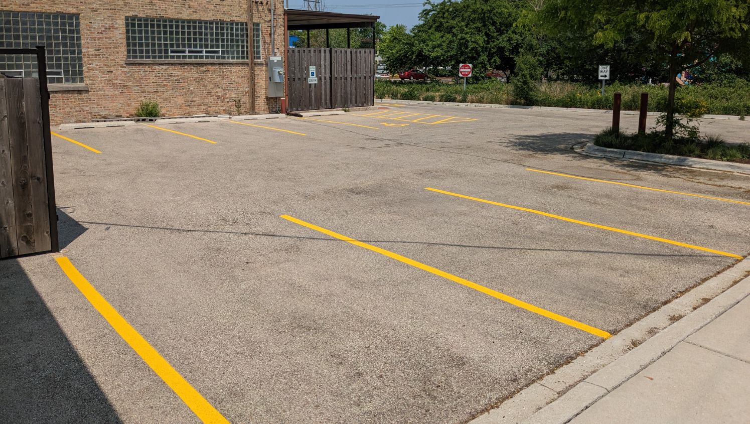 c.a.r.e. re-striped parking lot markings in Skokie, IL