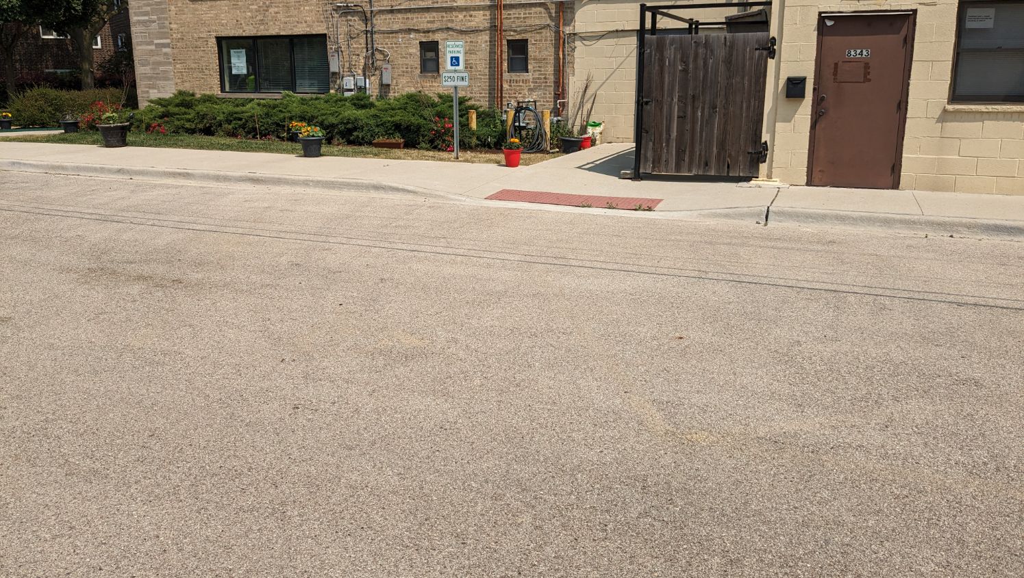 faded ada parking lot striping in Skokie, IL