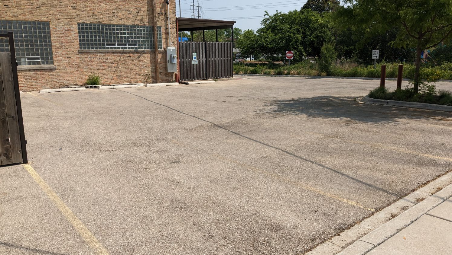 faded parking lot markings in Skokie, IL