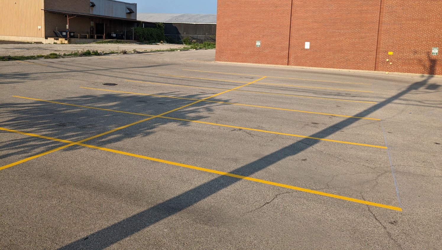 new parking lot markings in skokie, il