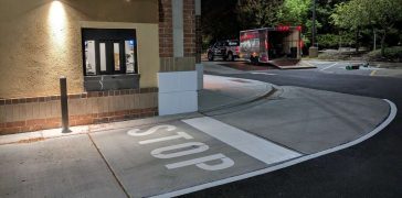 Image of Line Striping for Panera Cafe in Glenview, IL