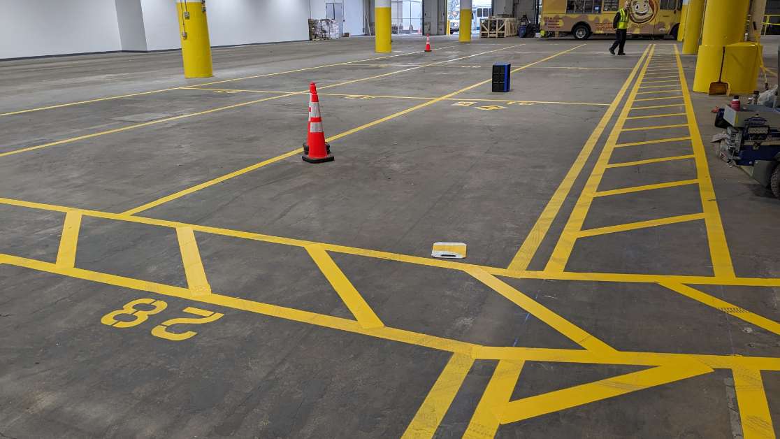 Warehouse Marking for National Express in Niles, IL image