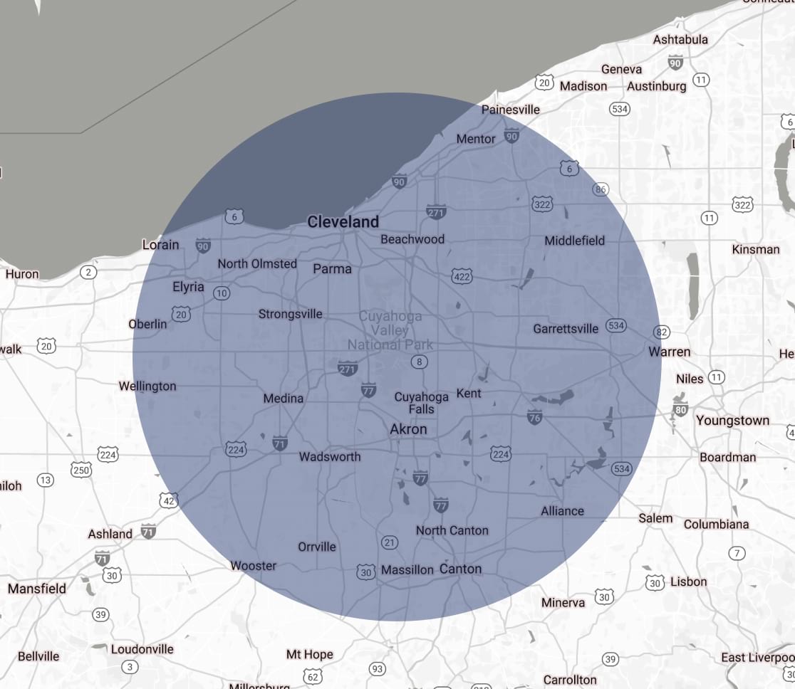 Cleveland Cover Are Map