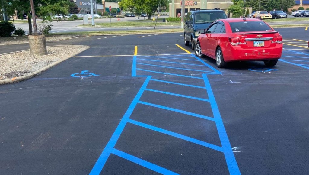 newly striped crosswalk