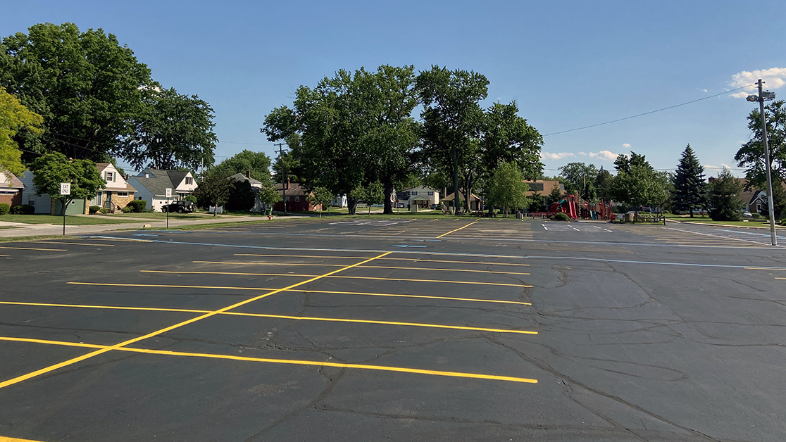 Line Striping for Catholic Church and School