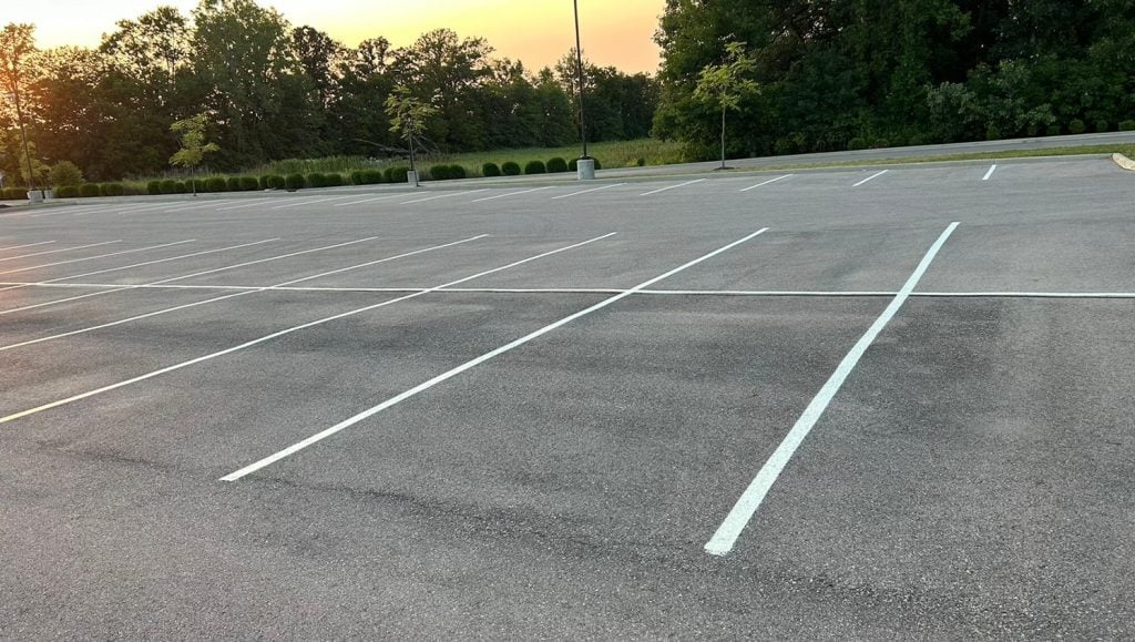curb side and cross walk parking spots at Dublin City Schools parking lot