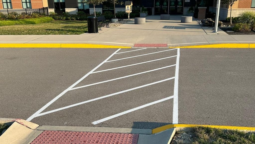 front view of Dublin City Schools ada compliance parking spots