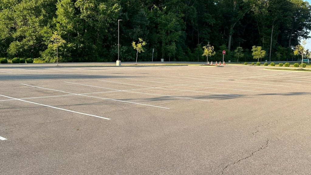 ada compliance parking spots freshly painted