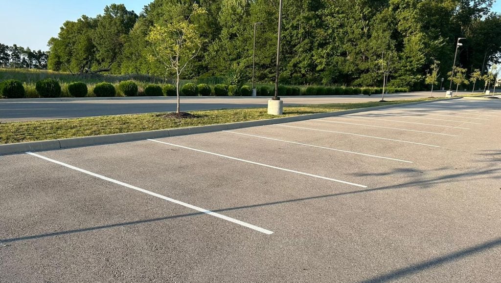 parking lot at Dublin City Schools