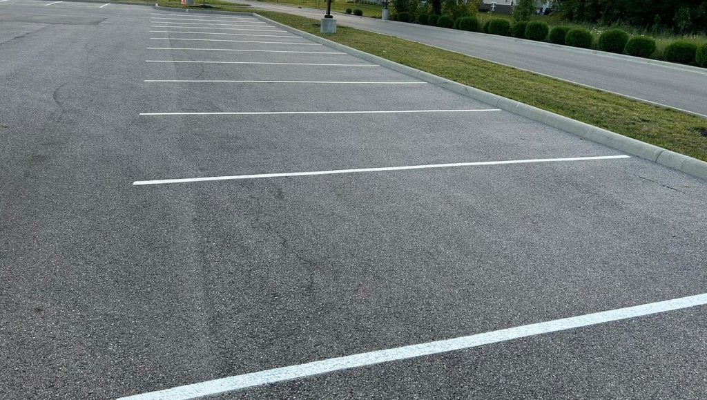 parkings spots freshly painted for Dublin City Schools