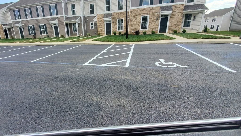 freshly painted parking spots for Fenimore Apartments