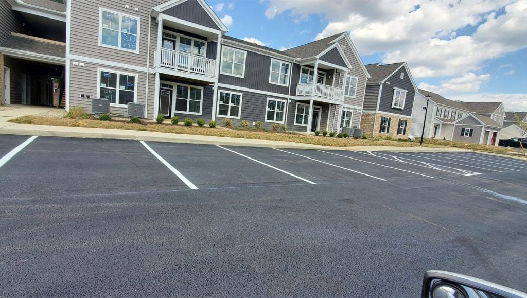 Fenimore Apartments parking lot freshly painted