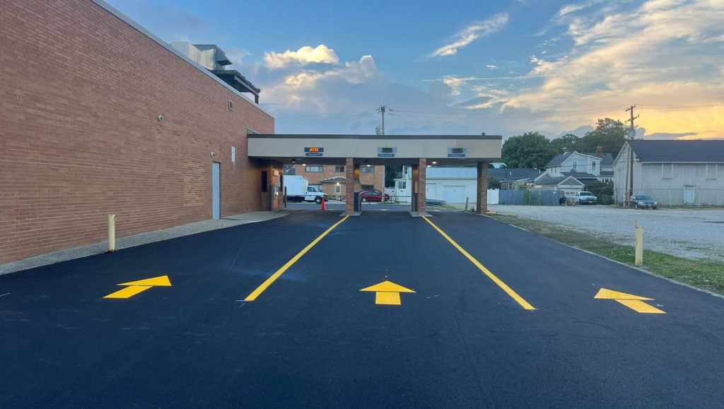 PNC Bank drive thru freshly painted
