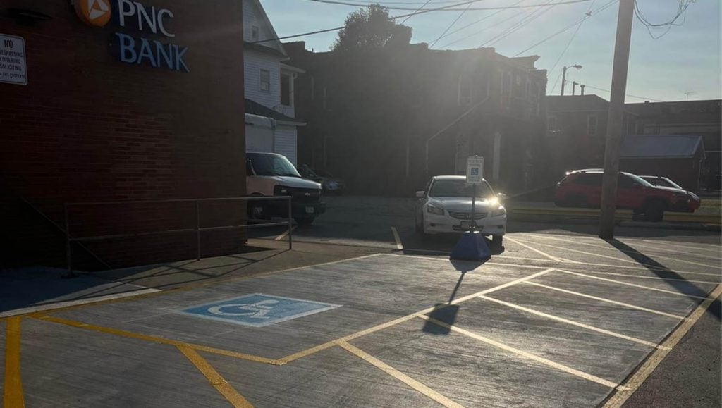 PNC Bank ada compliance parking spots