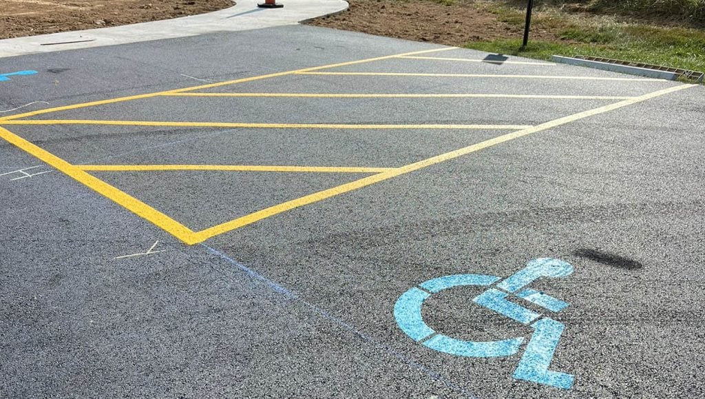 close-up of ada compliance parking spots for Franklin County Metro ParksFranklin County Metro Parks